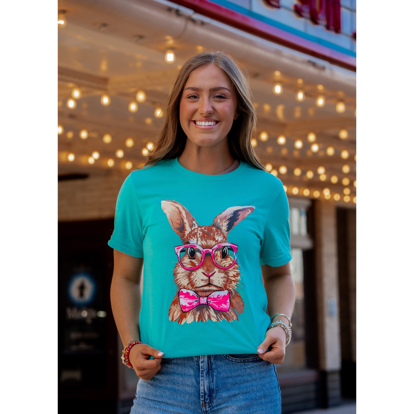 Rabbit With Glasses - Easter Tee