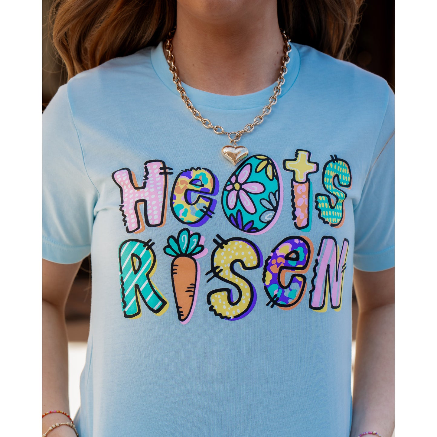 He Has Risen Egg - Easter Tee
