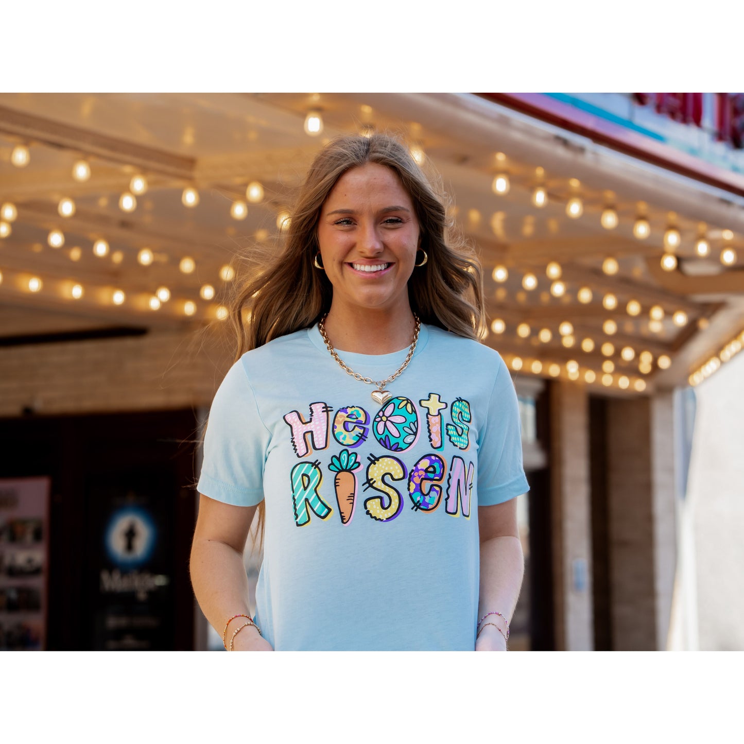 He Has Risen Egg - Easter Tee