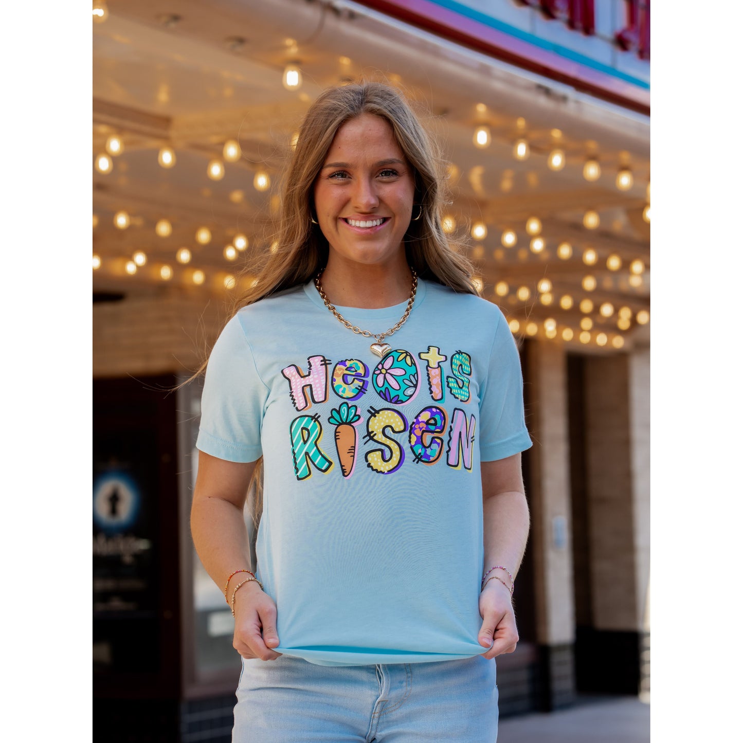 He Has Risen Egg - Easter Tee
