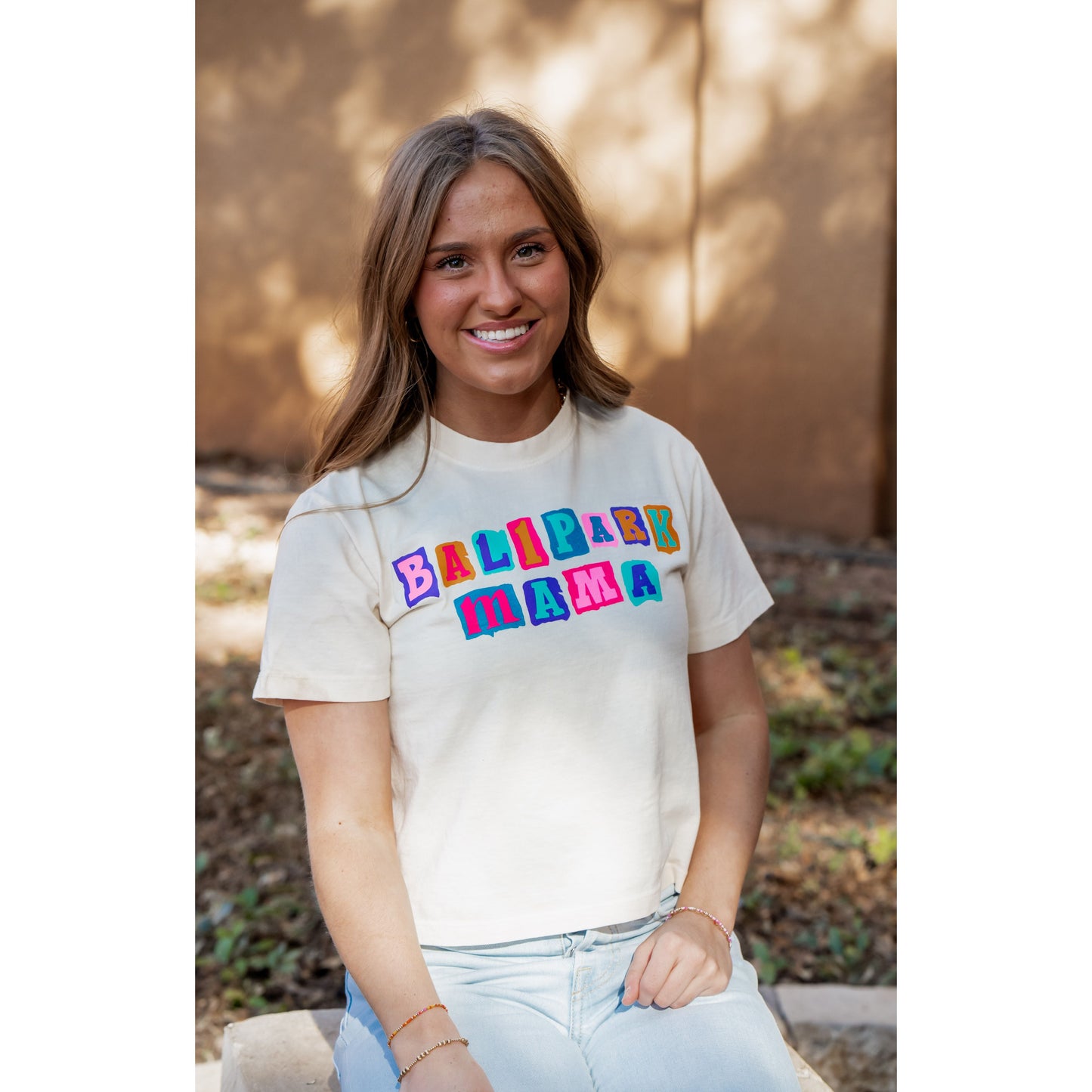 Ballpark Mama Scrapbook - Baseball/Softball Crop Tee