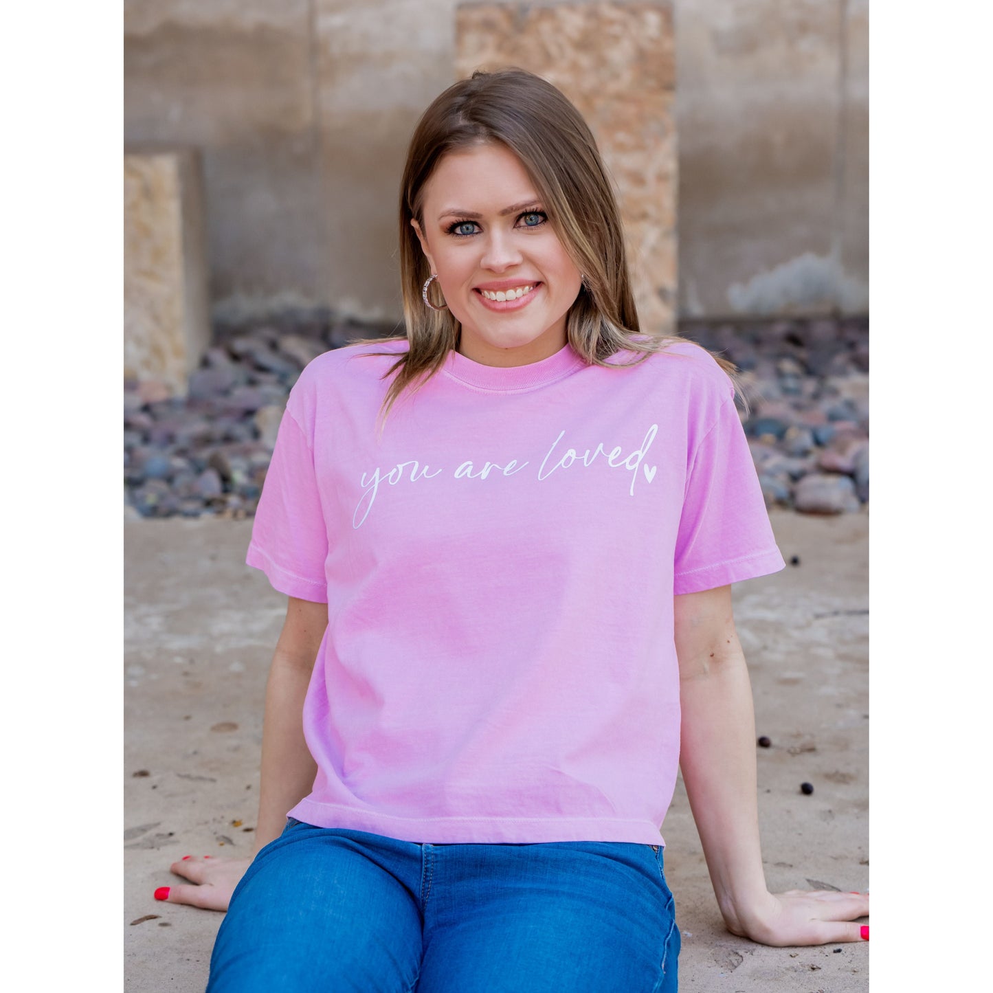 You Are Loved Crop - Valentines Tee