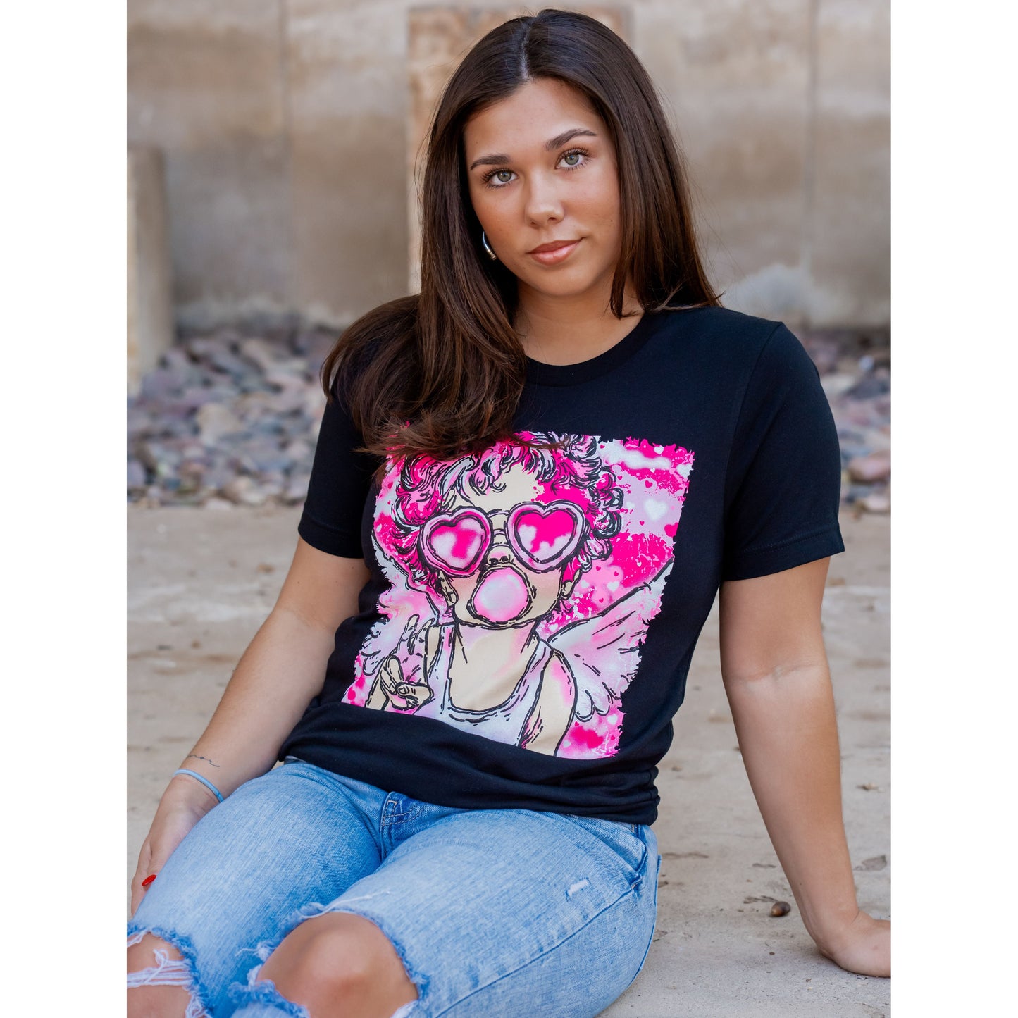 Cupid with Puff - Valentines Tee