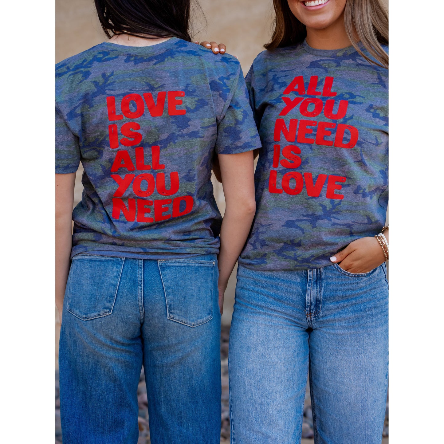 All You Need is Love Camo - Valentines Tee