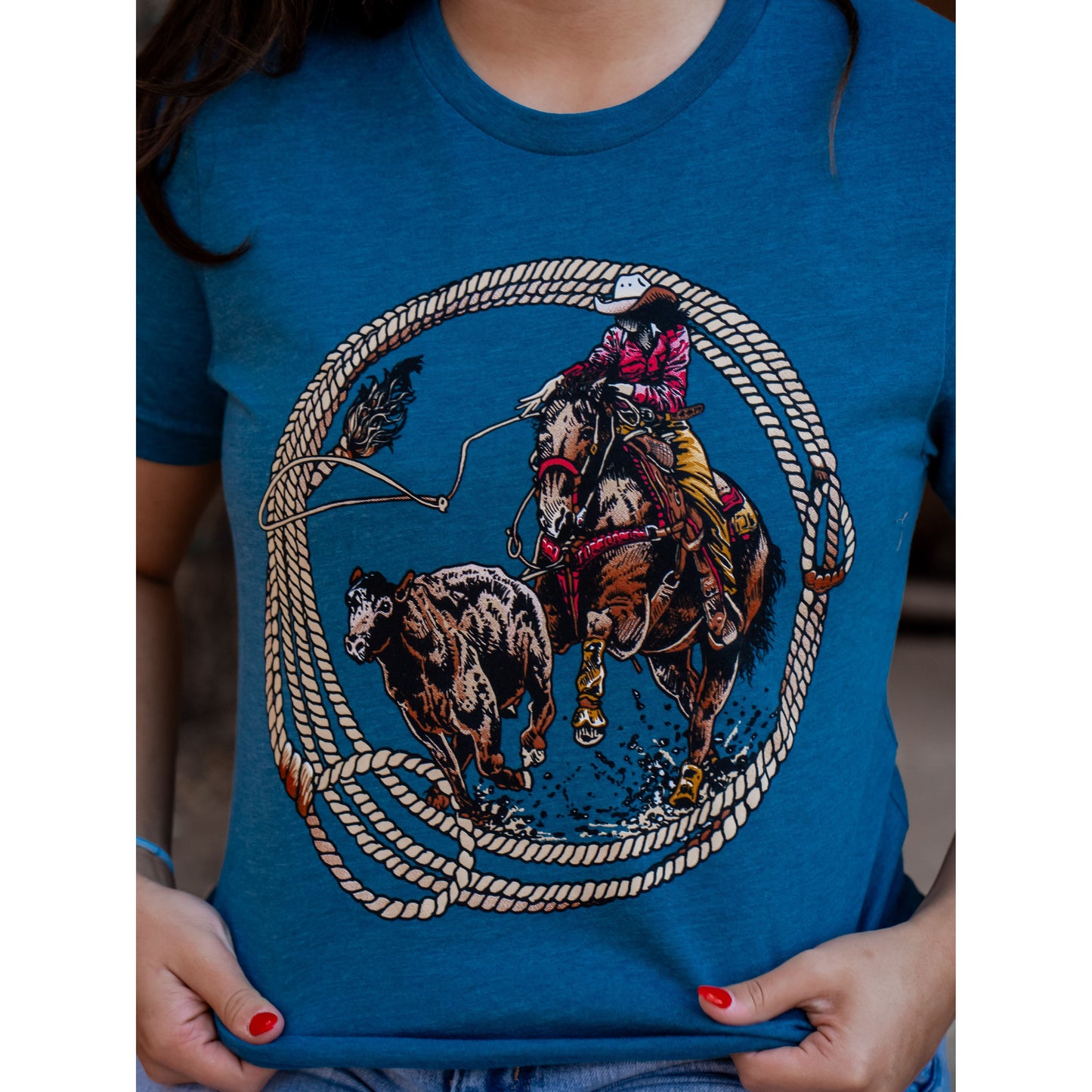 Breakaway Rope Circle - Western Tee