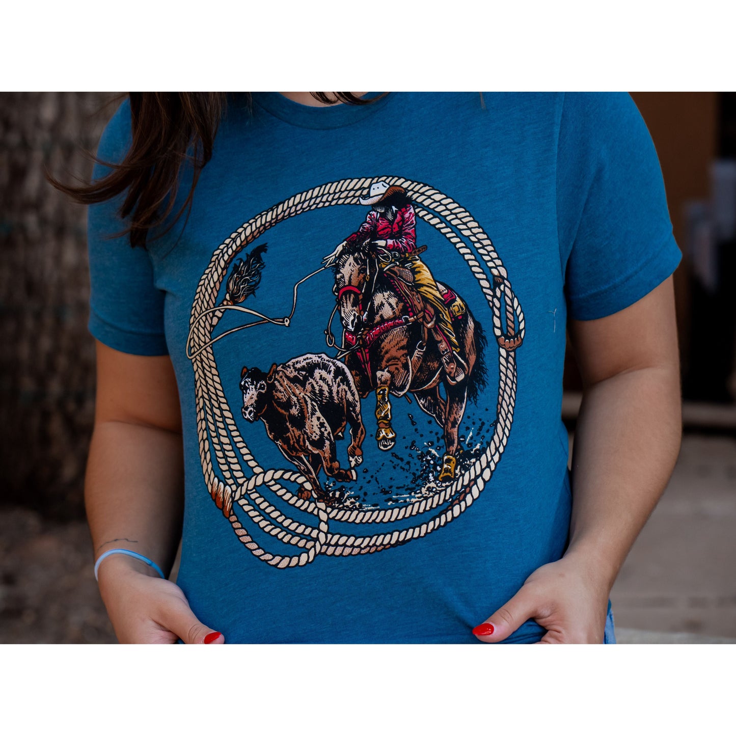 Breakaway Rope Circle - Western Tee