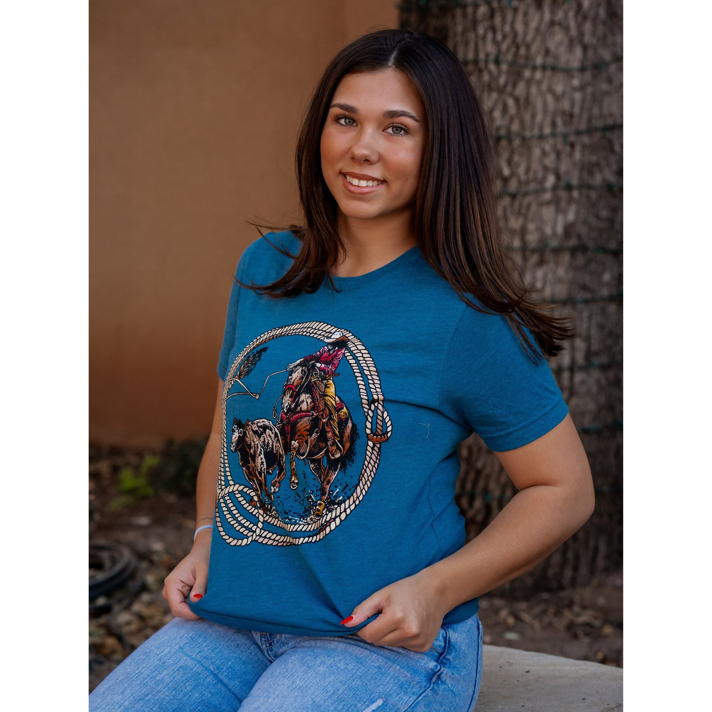 Breakaway Rope Circle - Western Tee
