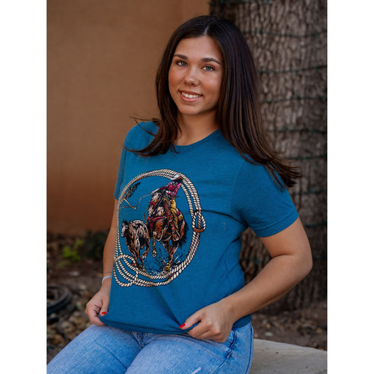 Breakaway Rope Circle - Western Tee