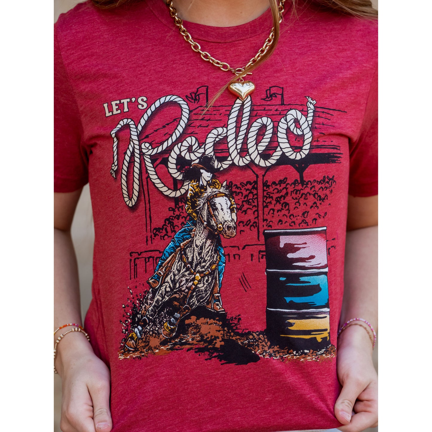 Let's Rodeo Barrel Racer - Western Tee