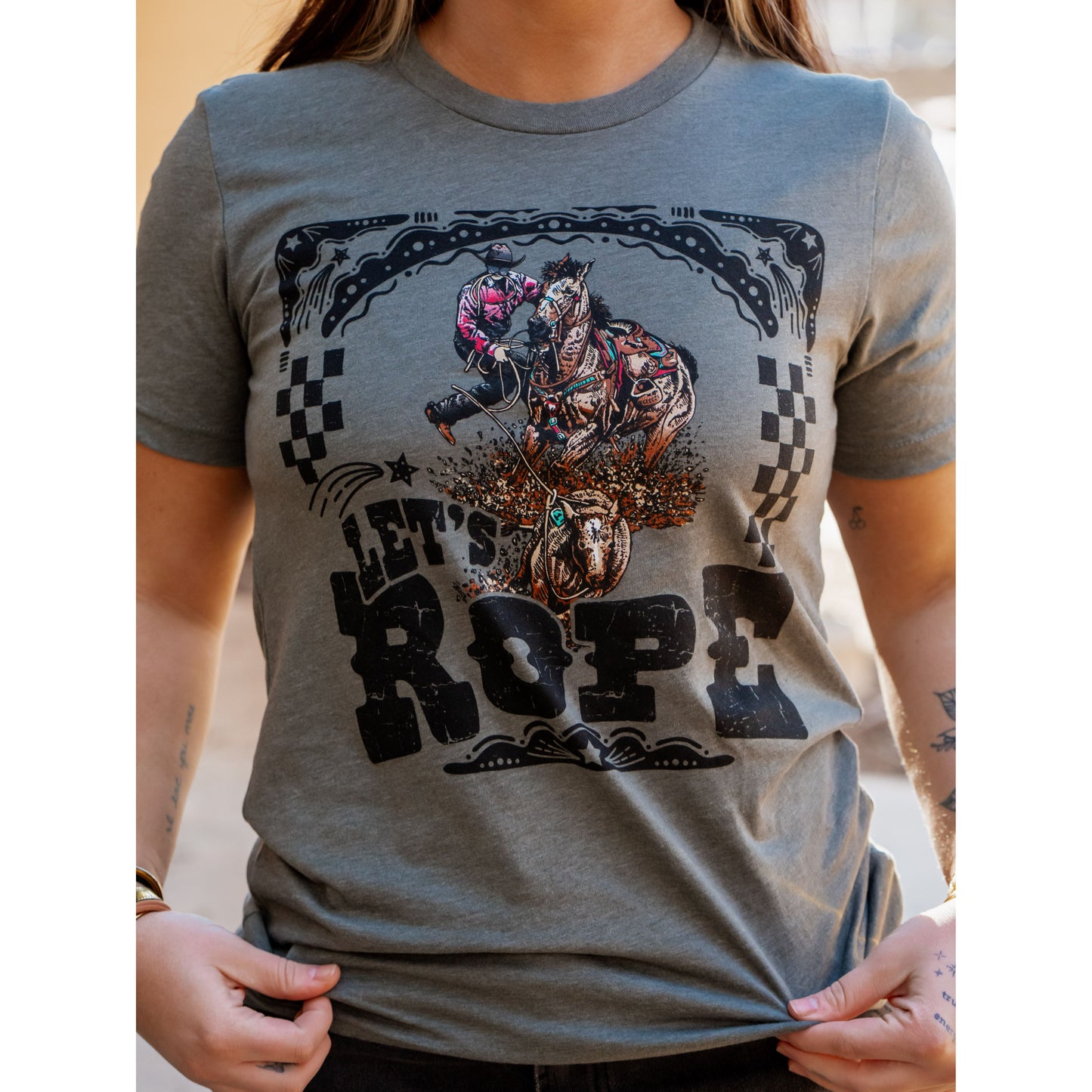 Let's Rope Calf Roper - Western Tee