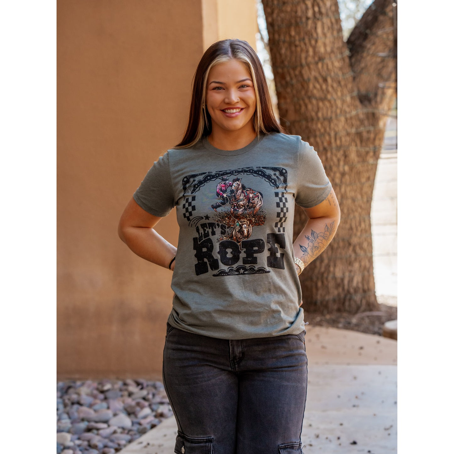 Let's Rope Calf Roper - Western Tee