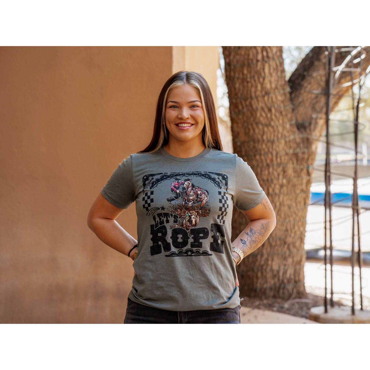 Let's Rope Calf Roper - Western Tee