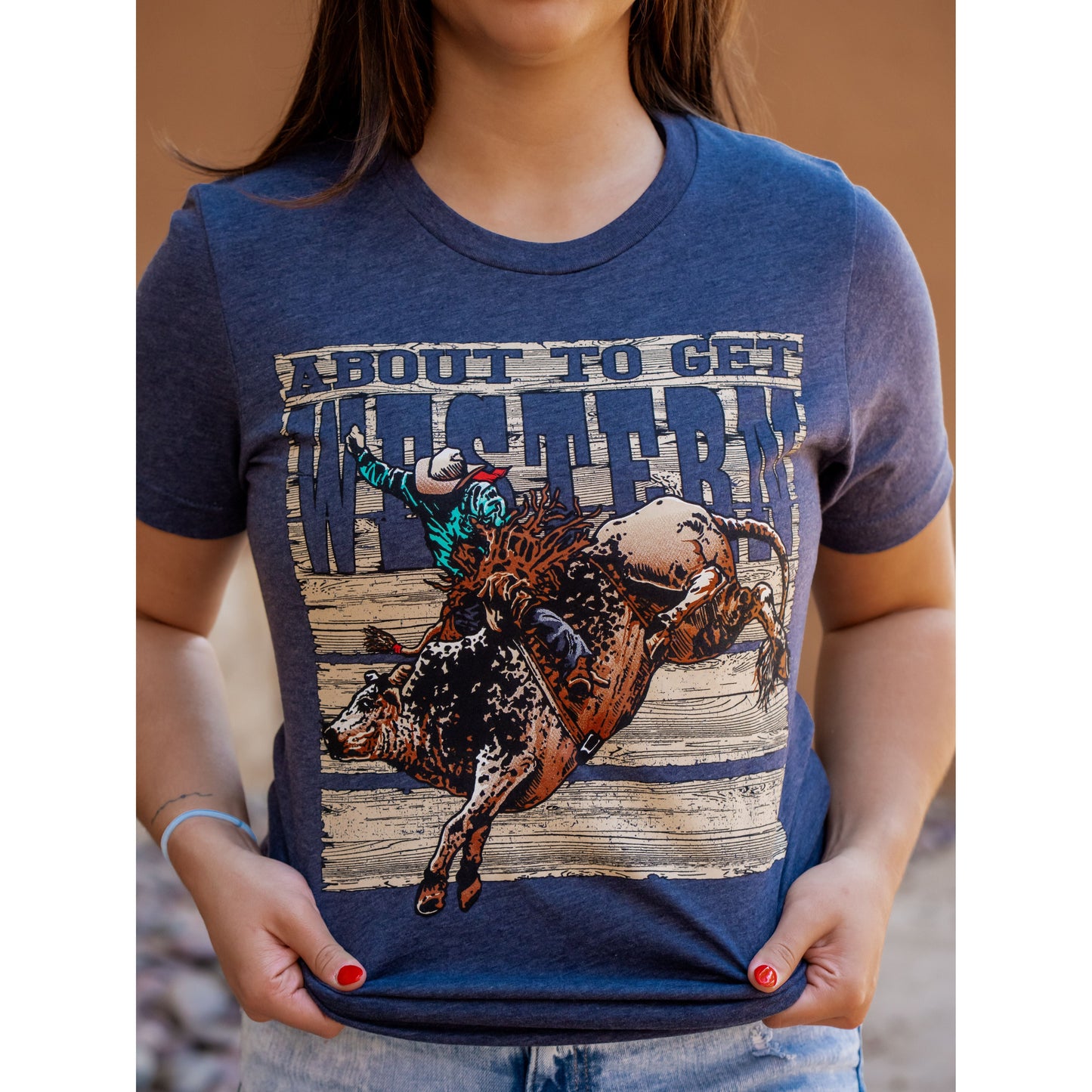 About to Get Western Bull Rider - Western Tee