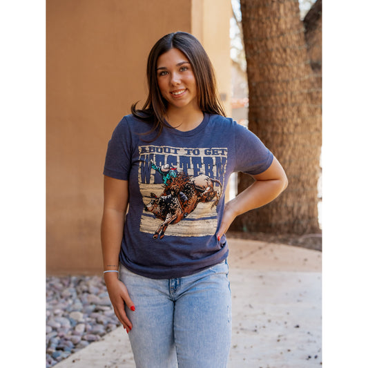 About to Get Western Bull Rider - Western Tee