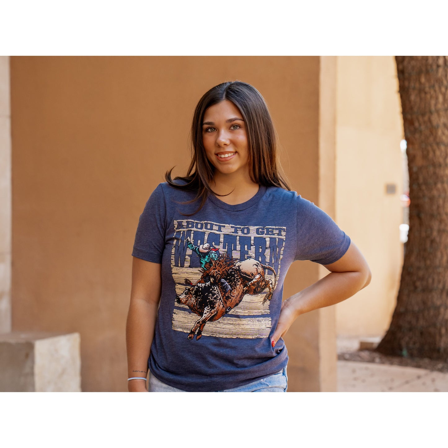 About to Get Western Bull Rider - Western Tee