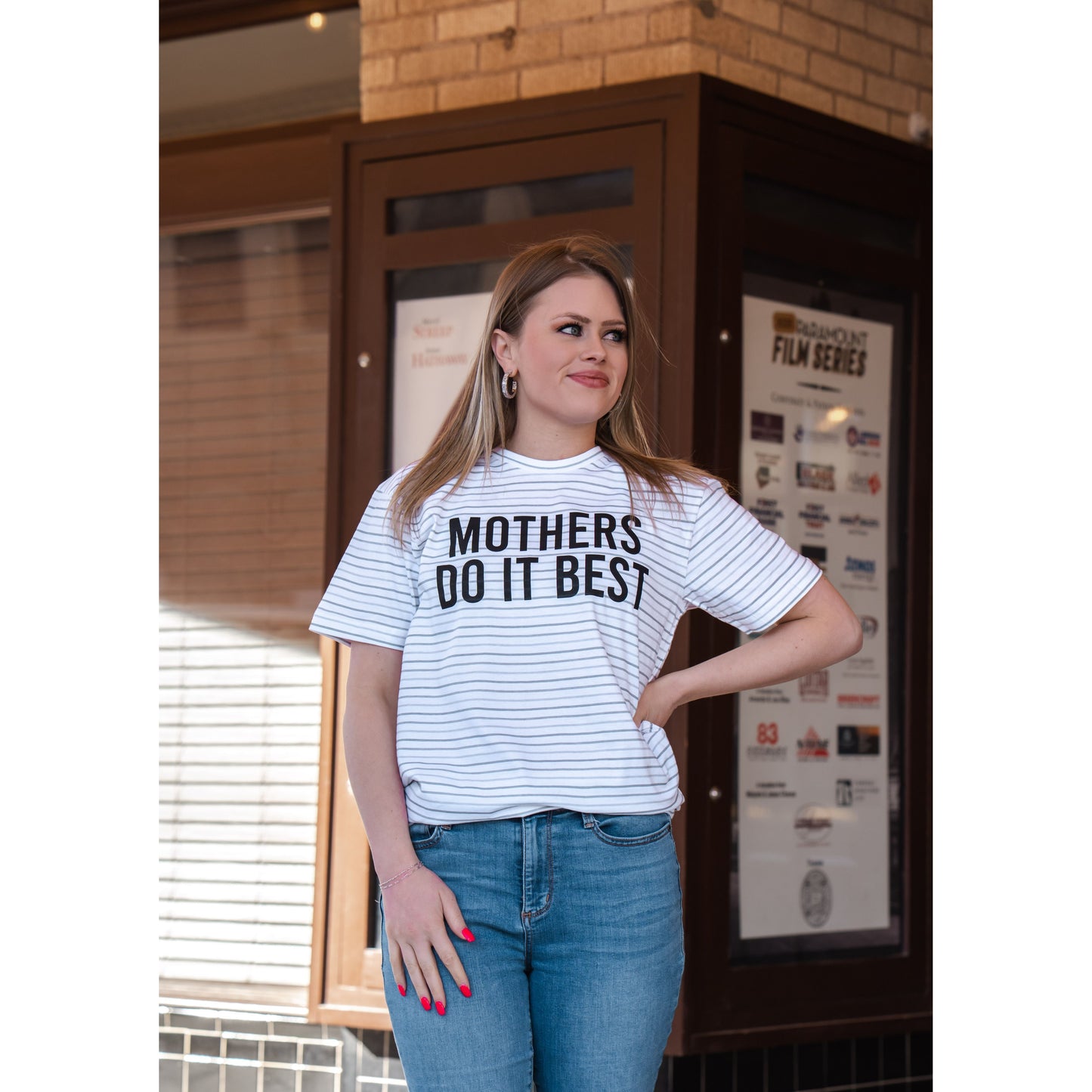 Mothers Do It Best Striped - Mom Tee