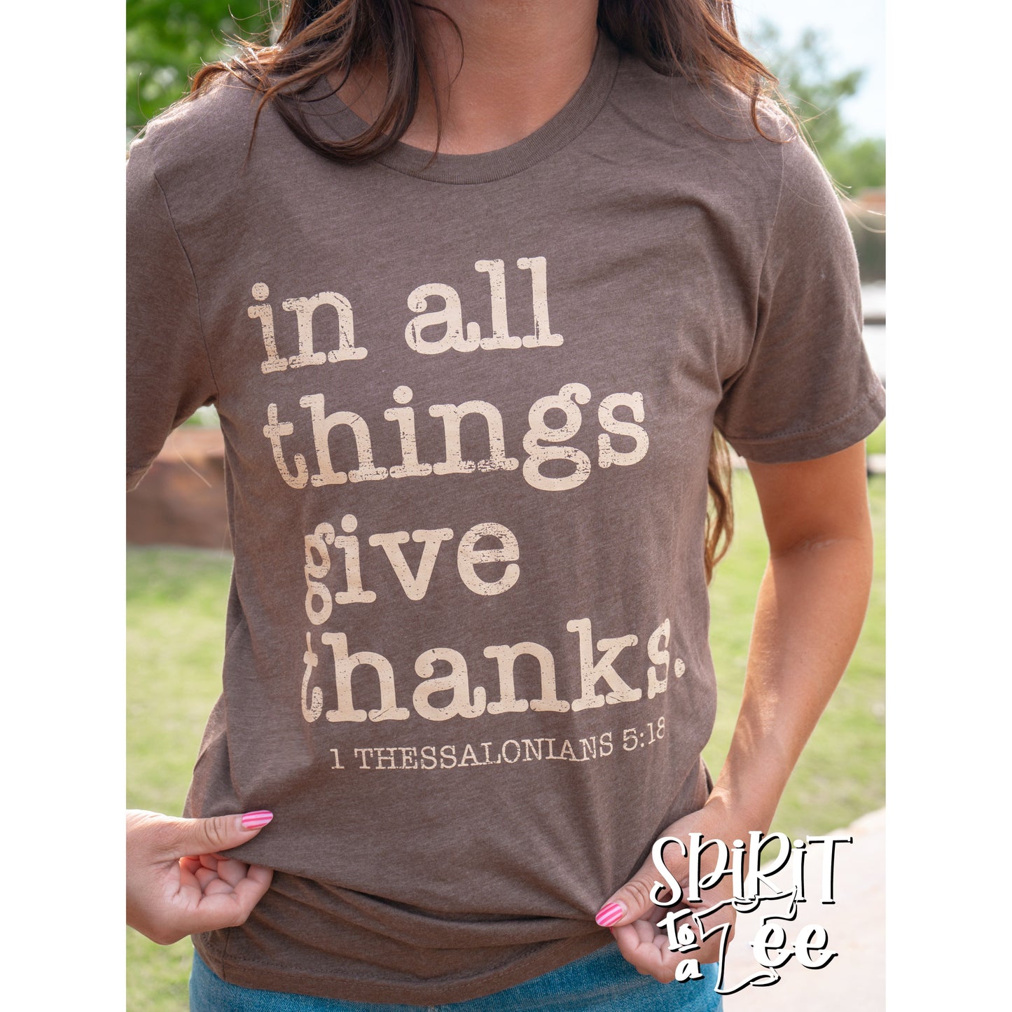 In All Things Give Thanks - Thanksgiving Tee