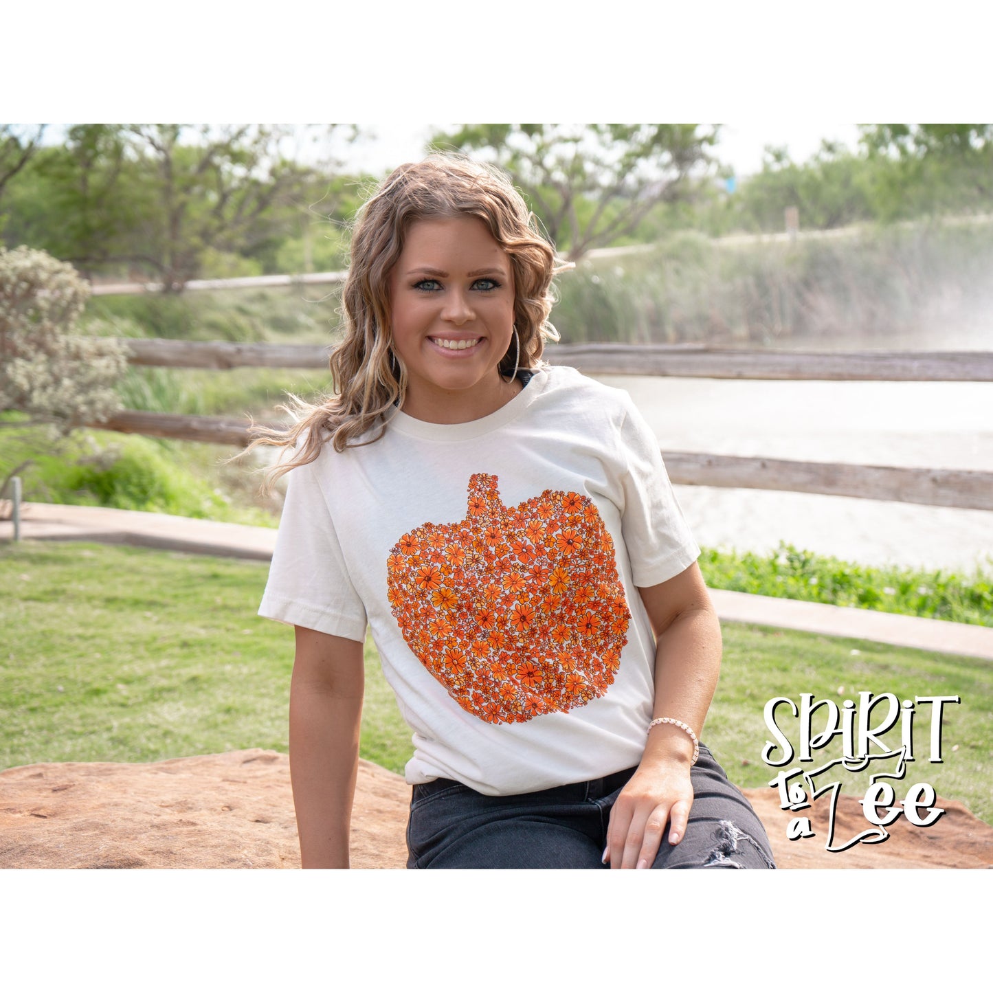 Flower Filled Pumpkin - Thanksgiving Tee