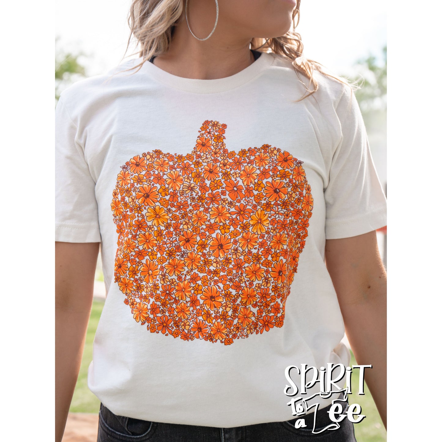 Flower Filled Pumpkin - Thanksgiving Tee
