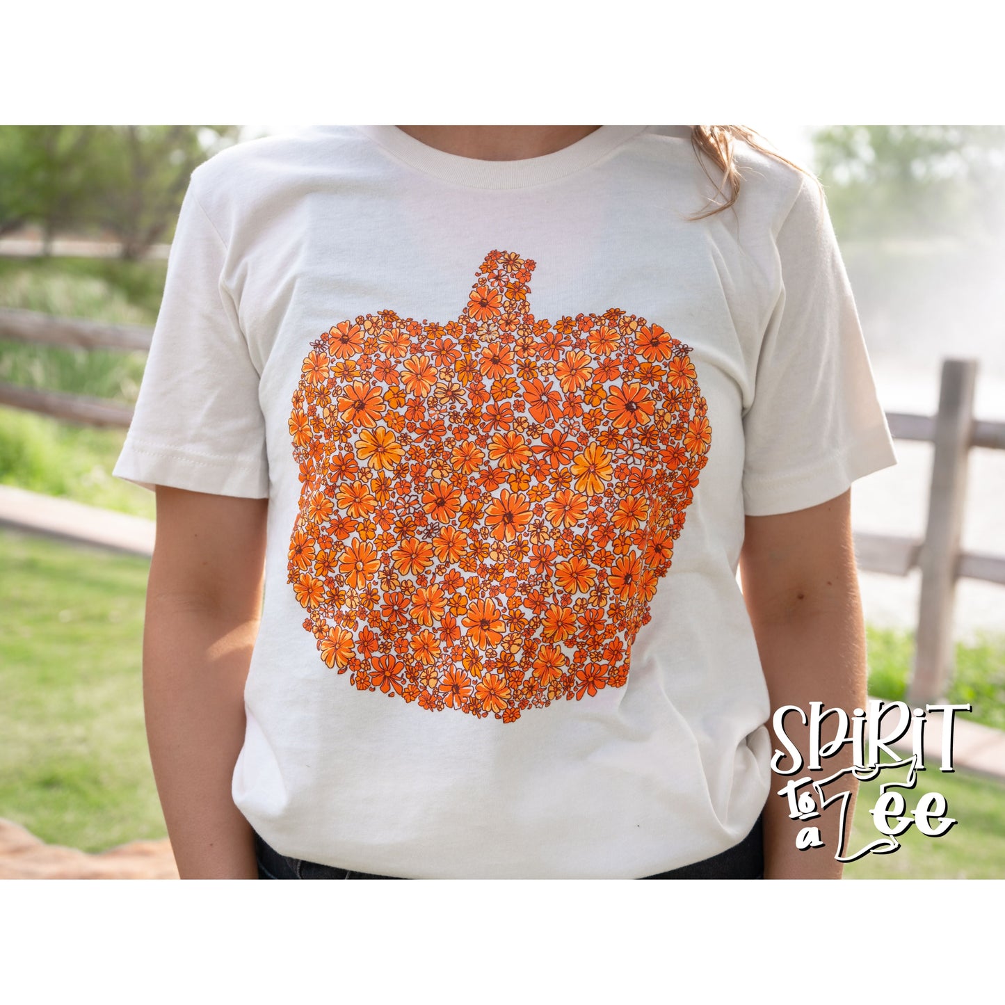 Flower Filled Pumpkin - Thanksgiving Tee