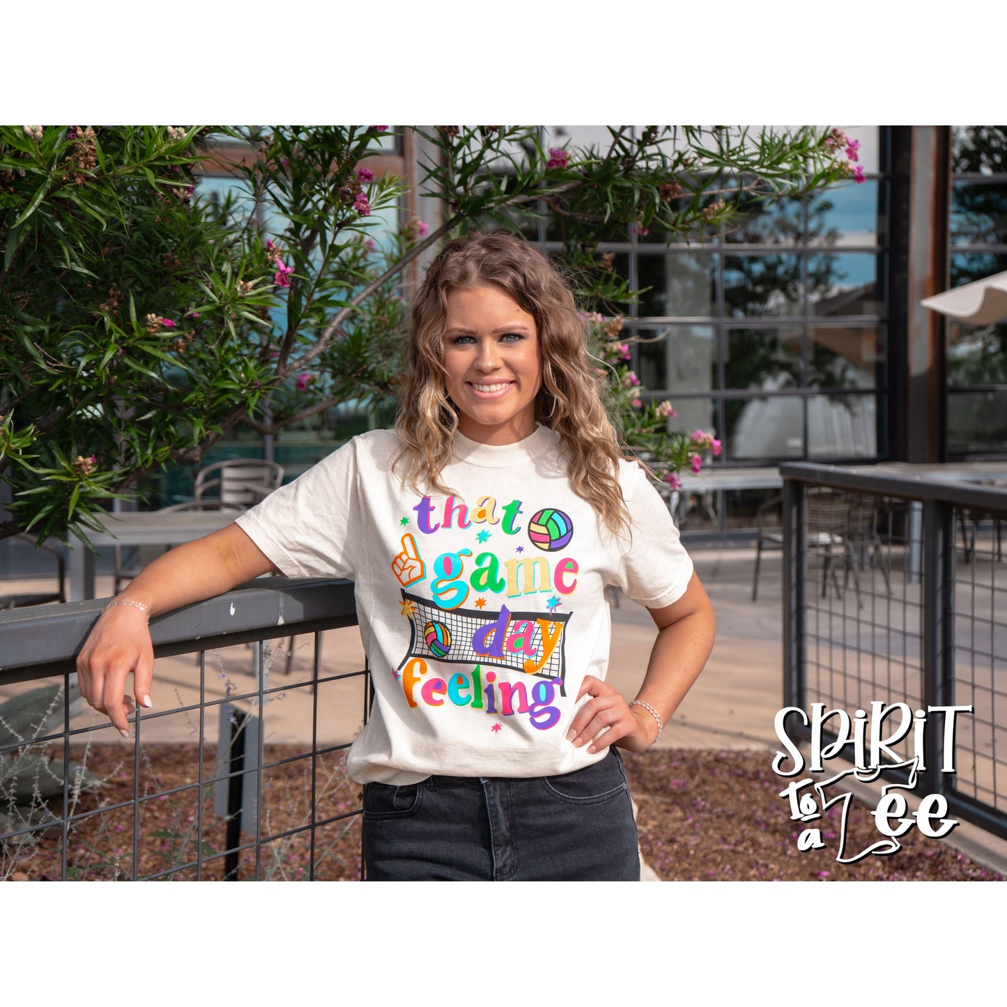 That Game Day Feeling Bright - Volleyball Tee