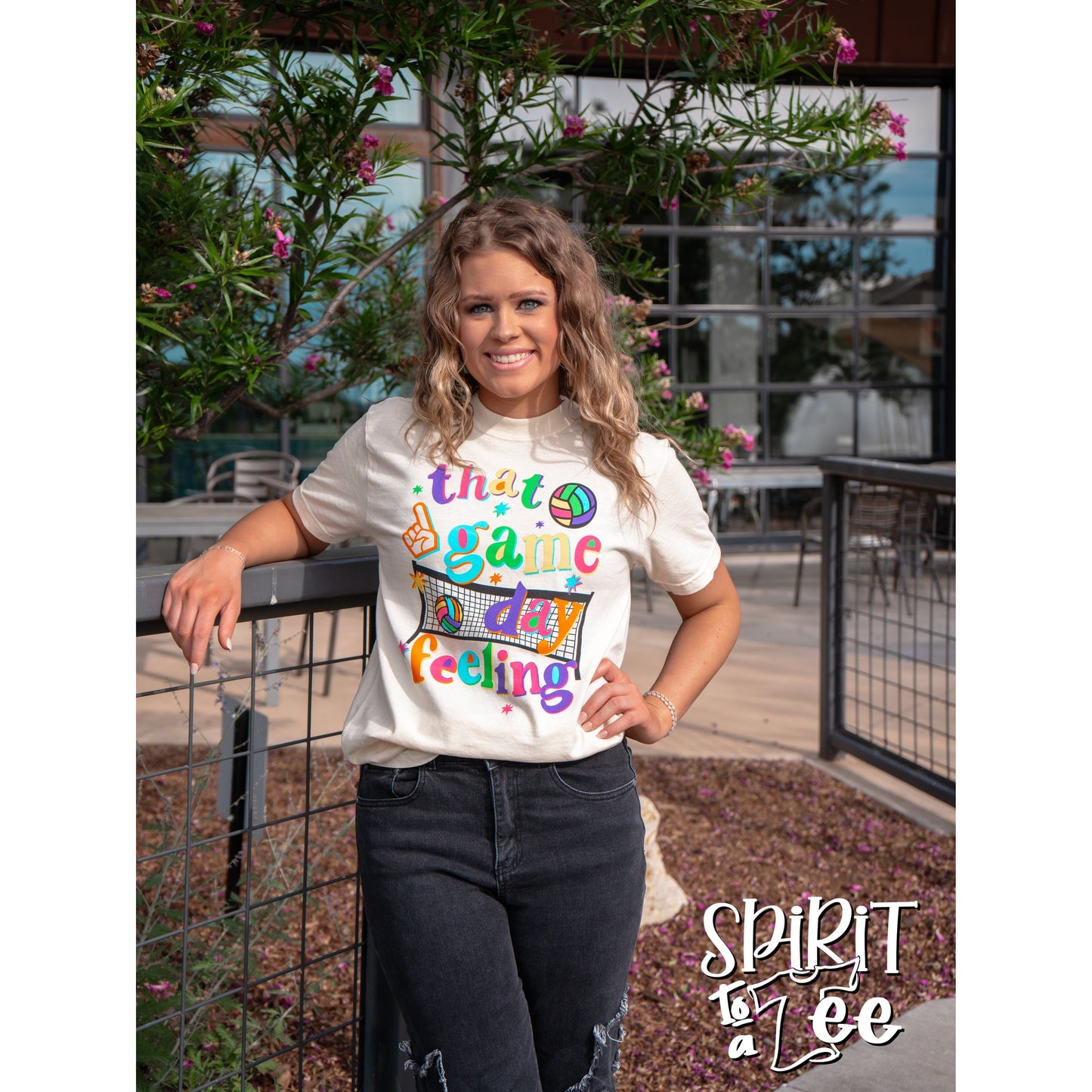 That Game Day Feeling Bright - Volleyball Tee