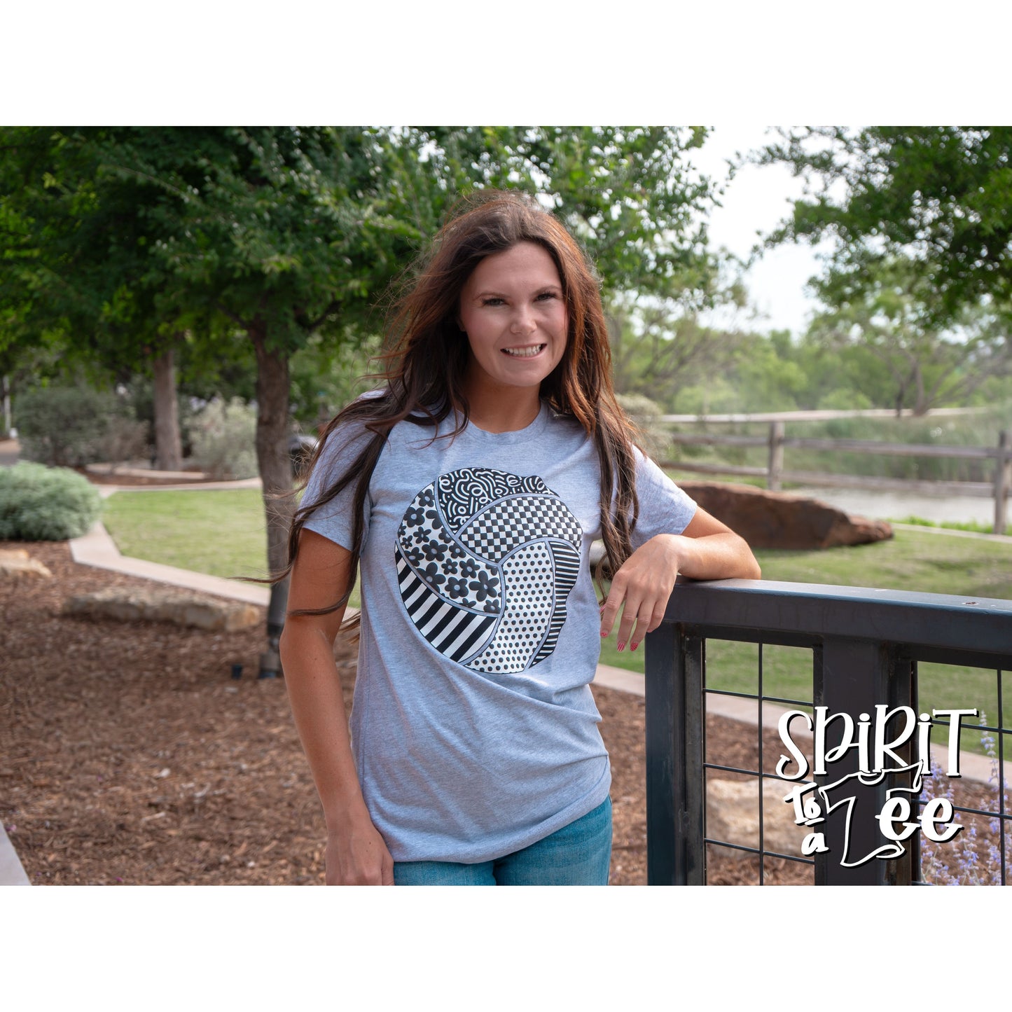 Patterned Puff Volleyball - Volleyball Tee