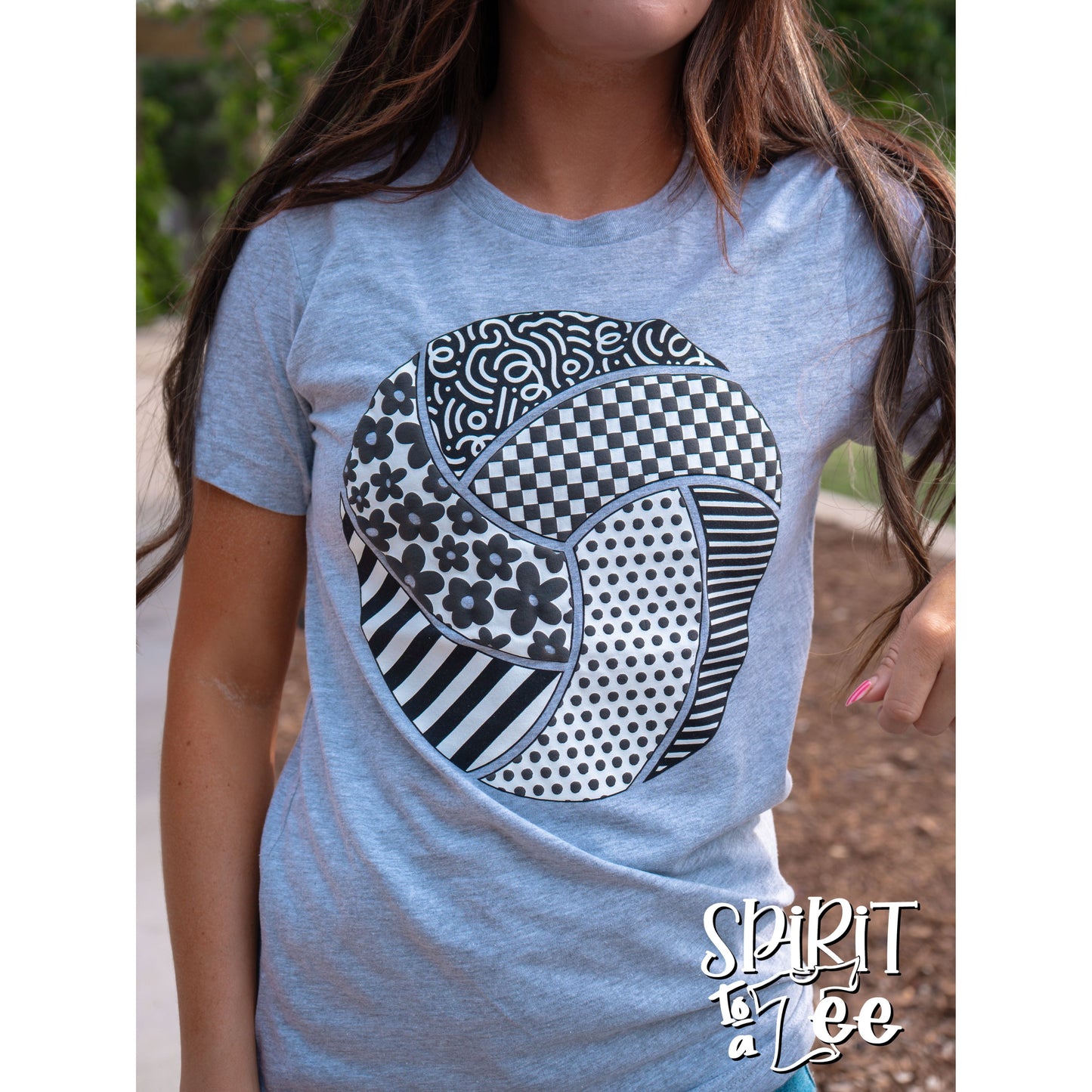 Patterned Puff Volleyball - Volleyball Tee