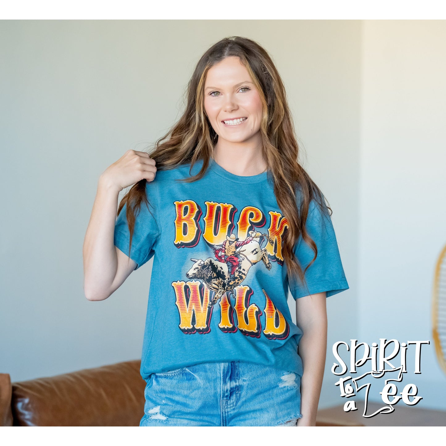 Buck Wild Bull Rider - Western Tee