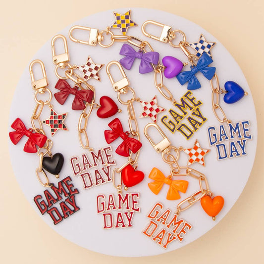 “Game Day” Bag Charm Keychain